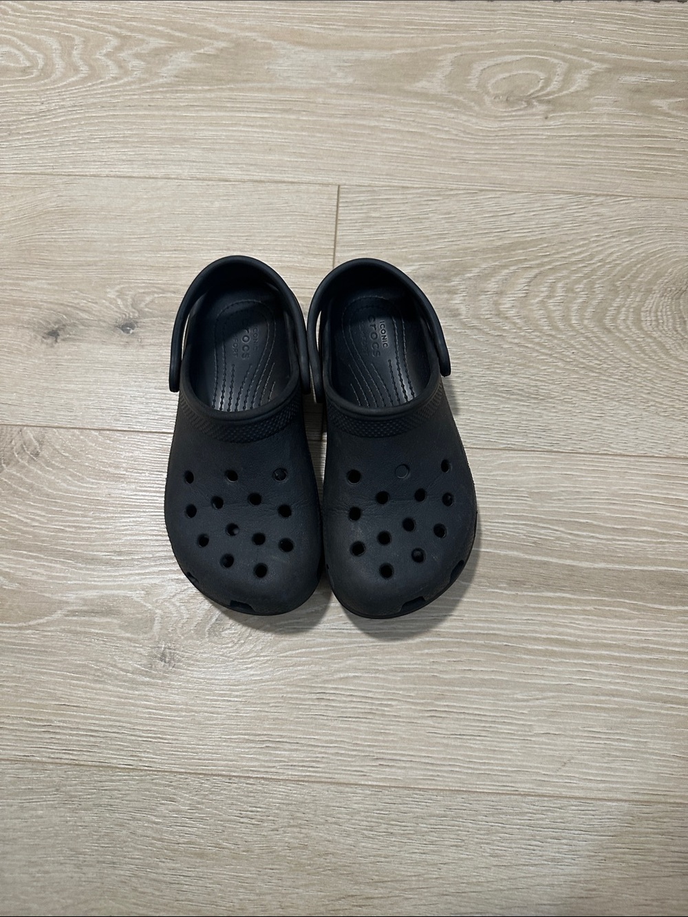 CROCS Black Perforated Clogs